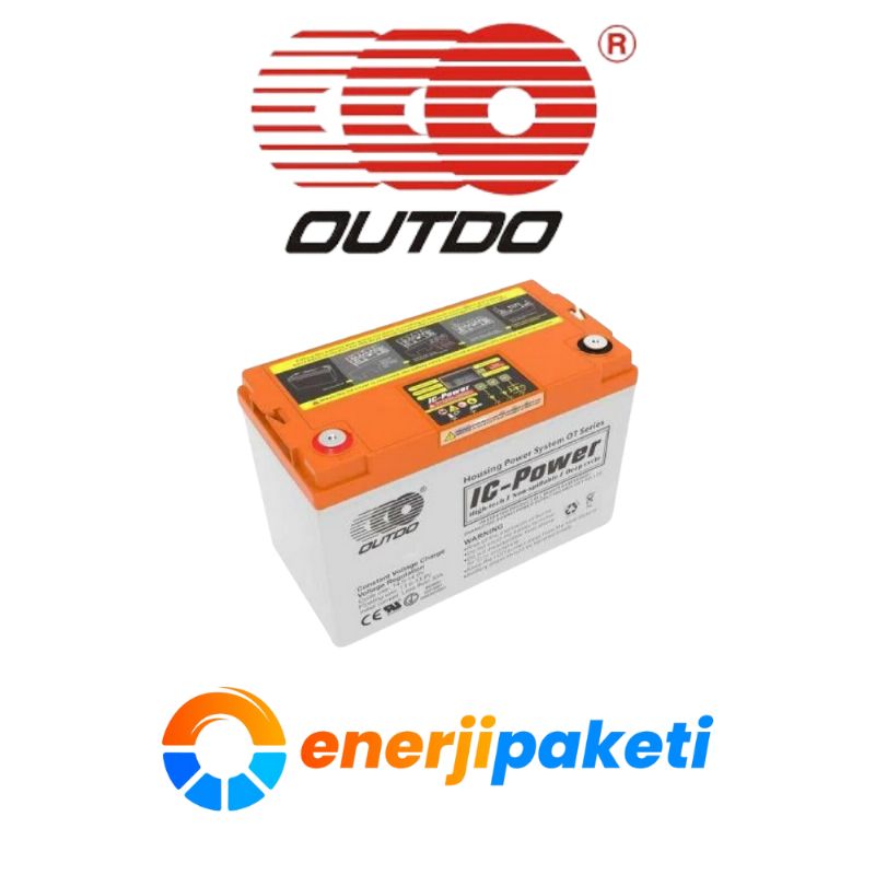 Outdo 12 volt 150 Amper Solar Jel Akü - enerjipaketi.com